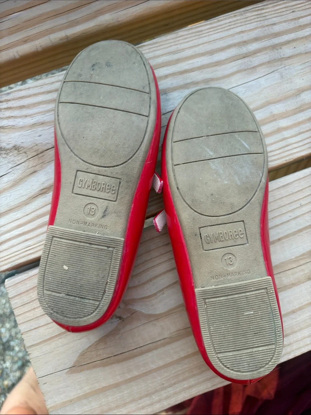 Gymboree Red Patent Mary Jane Flats with Jeweled Buckle